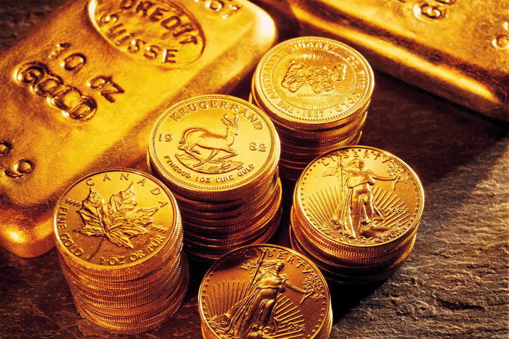 gold zloto coins krugerand